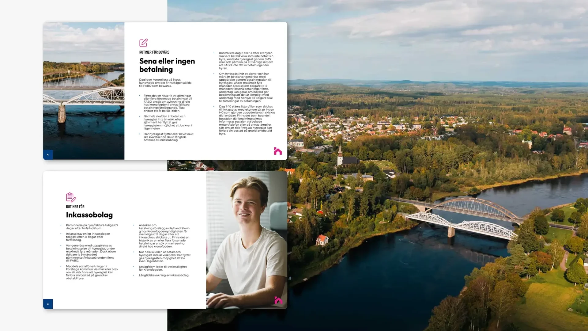 Forshaga Bostäder — PowerPoint-mall för enhetliga presentationer (bild 4)