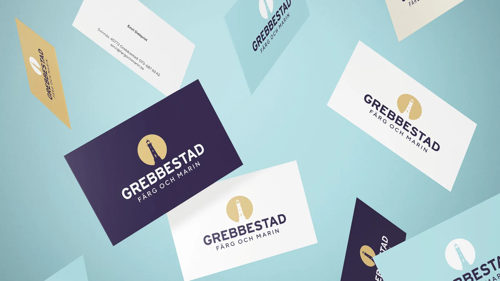 Grebbestad Färg och Marin — Varumärkesförnyelse med ny logotyp, profil och webb