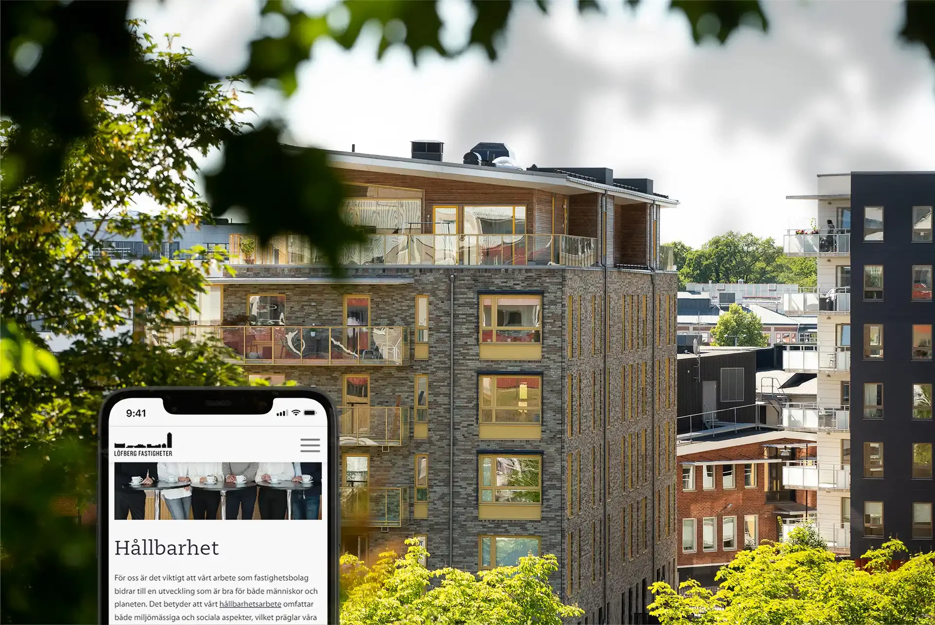 Löfberg Fastigheter — Modern och lättnavigerad webbplats för ett familjeägt fastighetsbolag (bild 1)