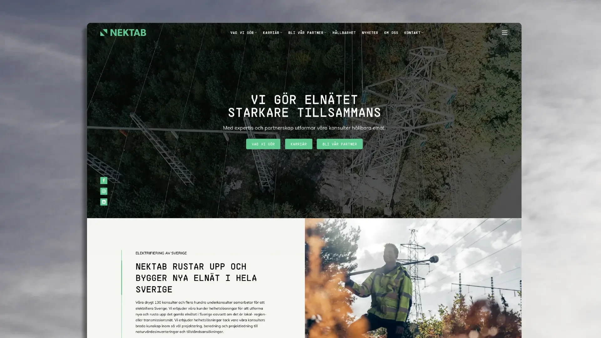 NEKTAB — Modern webbplats som samlar teknik och vision (bild 5)
