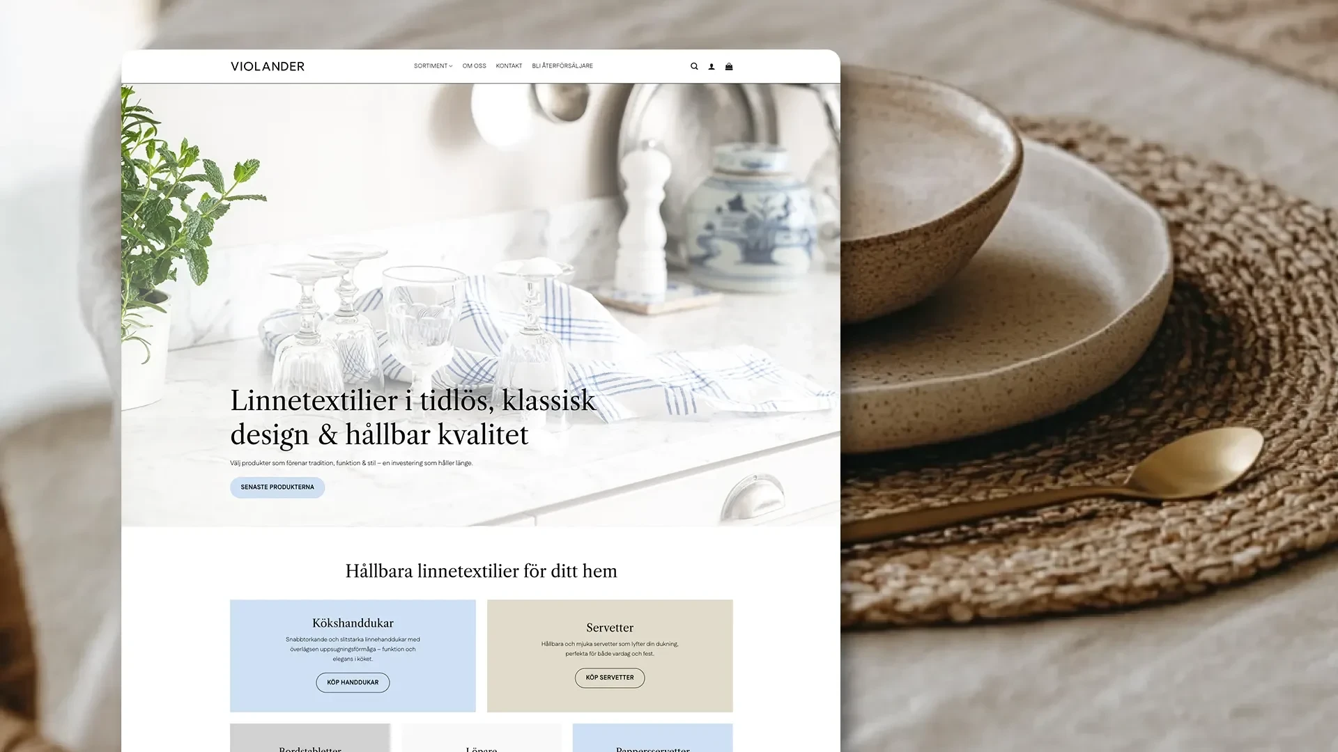 Violander — Mjuk visuell identitet och e-handel för 100% naturligt lin (bild 6)