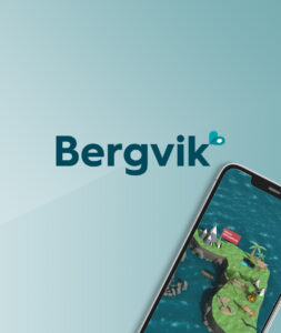 Bergvik logga med mobiltelefon