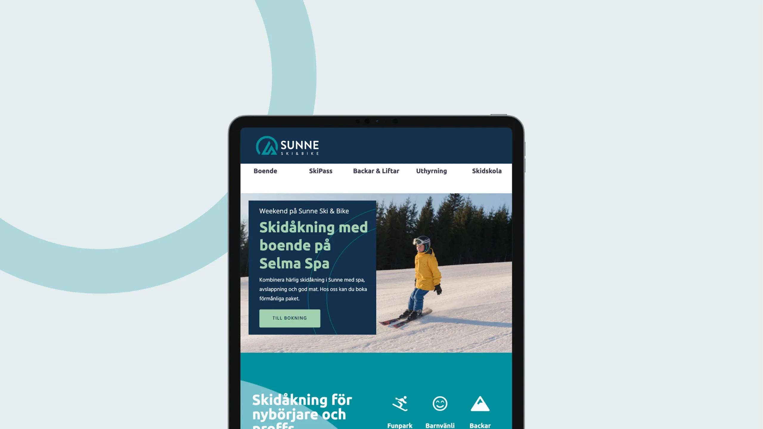 En casebild för projektet Sunne Ski & Bike av reklambyrån Gullström & CO i Karlstad.