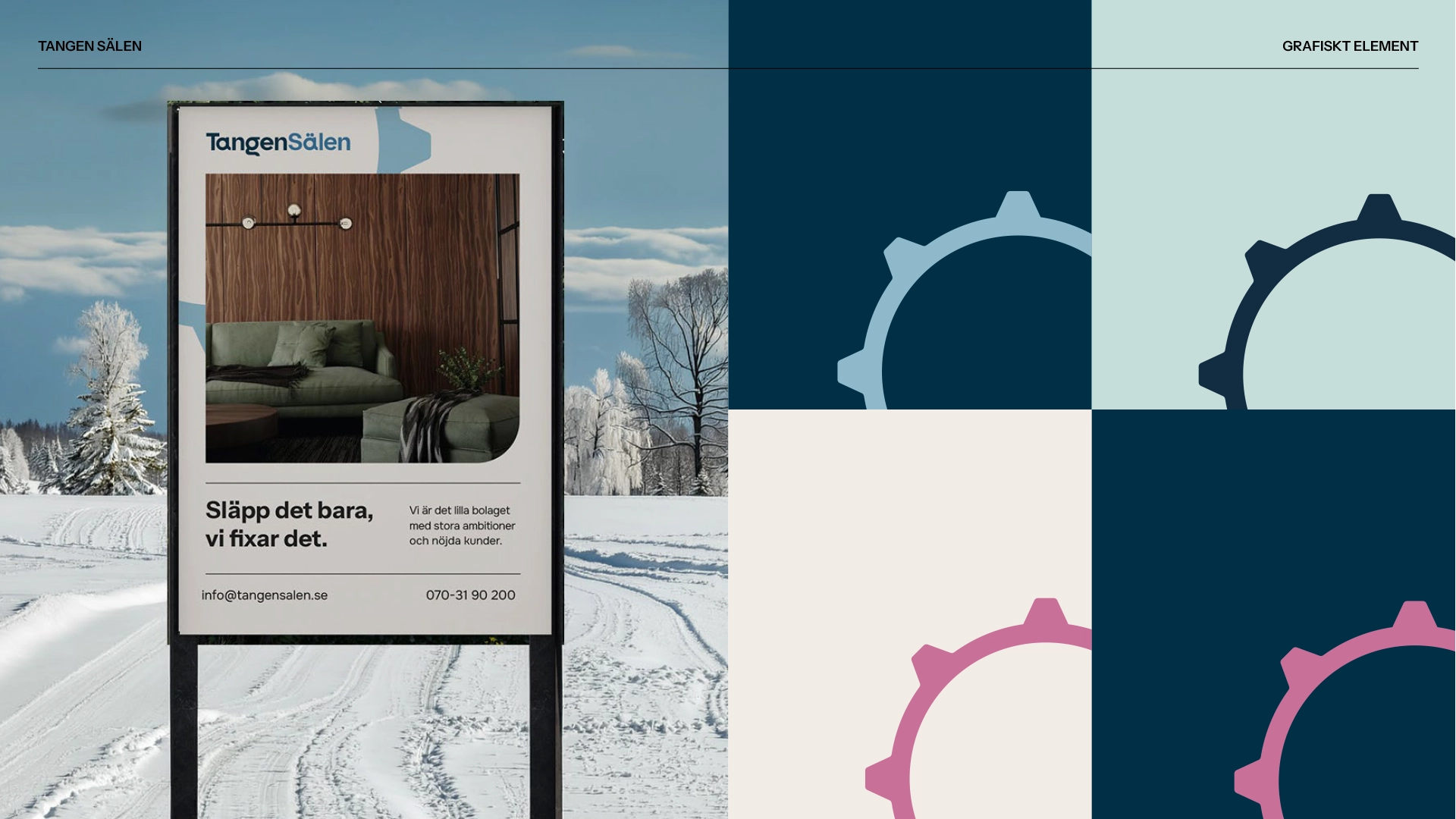 En casebild för projektet Grafisk profil, logotyp och hemsida till Tangen Sälen av reklambyrån Gullström & CO i Karlstad.