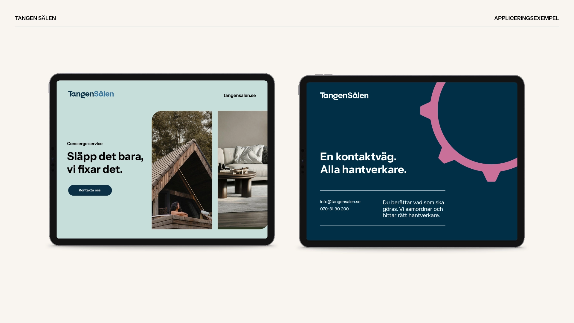 En casebild för projektet Grafisk profil, logotyp och hemsida till Tangen Sälen av reklambyrån Gullström & CO i Karlstad.